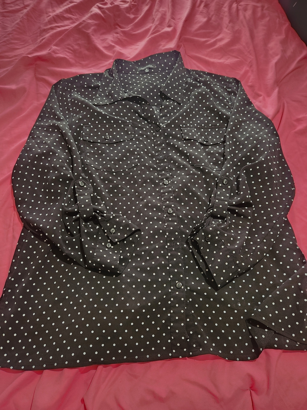 Notations Black Polka Dot Blouse